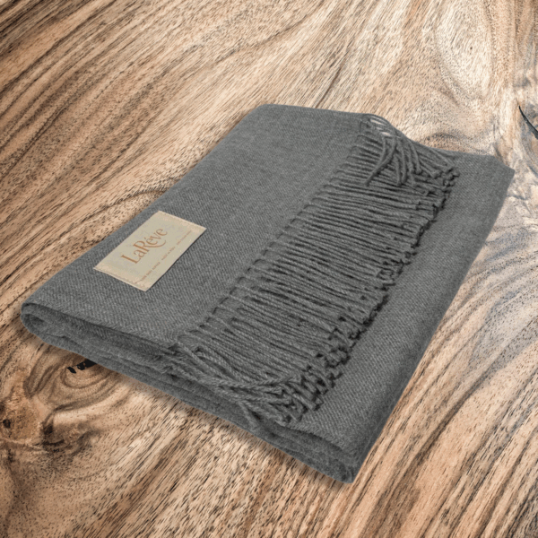 100% Baby Alpaca Antique Silver Blanket