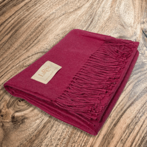 100% Baby Alpaca Amaranth Blanket