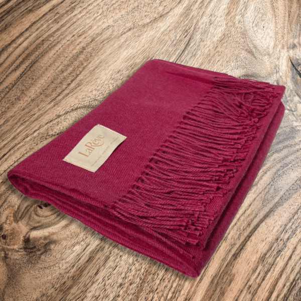 100% Baby Alpaca Amaranth Blanket